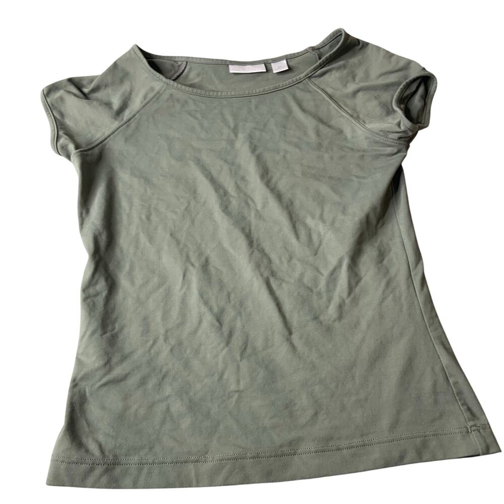 Womens Size Medium Halogen Olive Green T-Shirt